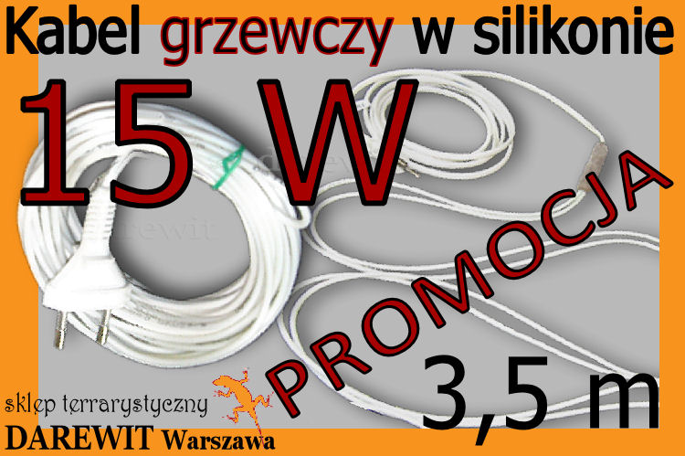 silikonowy przewód grzewczy 15W Terra - sklep darewit Warszawa