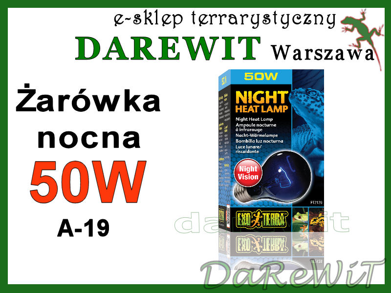 Night go 50W, Night Heat 50W A19 ExoTerra - sklep darewit Warszawa