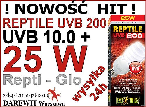 Exo Terra Reptile UVB 200 najwięcej UVB