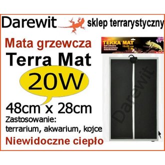 TERRA MAT Mata grzewcza 20W 42x28cm do ogrzania podłoża terrarium