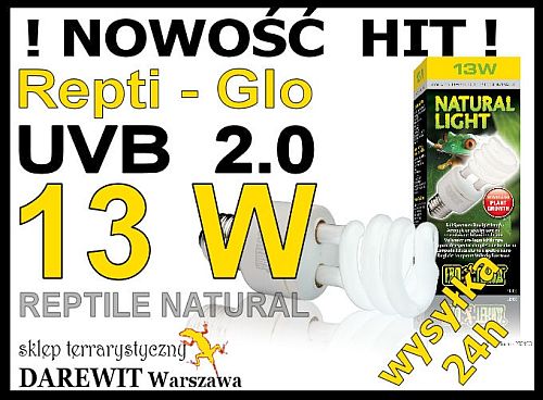Repti Glo 2.0 13W Natural Light Exo Terra - sklep terrarystyczny darewit Warszawa