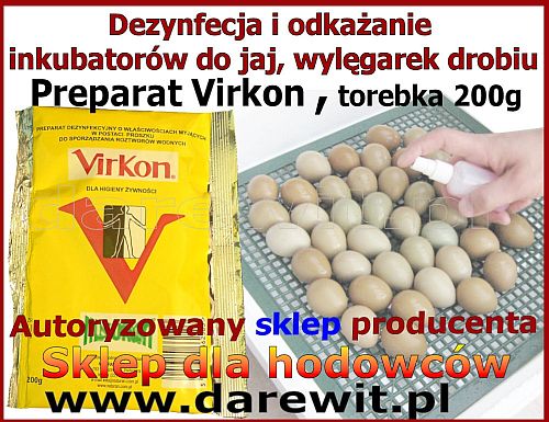 Virkon do odkażania inkubatorów i dezynfekcji jaj lęgowych - sklep darewit Warszawa