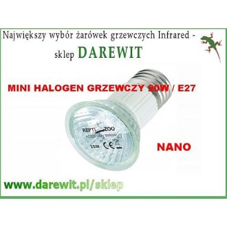 Halogenowa żarówka 20W NANO E27 mini halogen terrarium