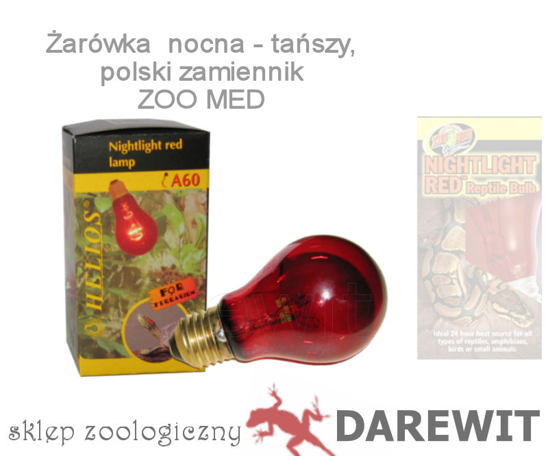 Reptile Night Light 60W, żarówka nocna - sklep darewit