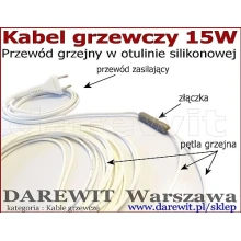 Przewód kabel grzewczy 15W wodoodporny