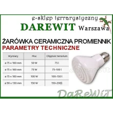 Emiter ciepła 50W do terrarium