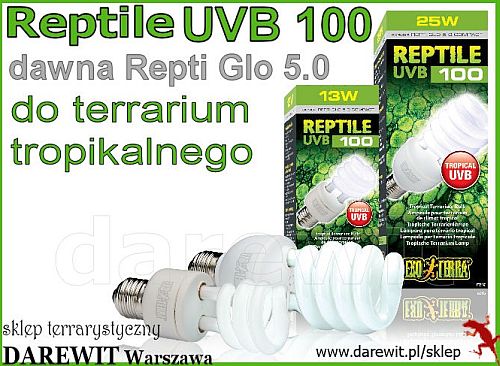 REPTILE uvb 100 26W eXO tERRA - WARSZAWA E-SKLEP DAREWIT