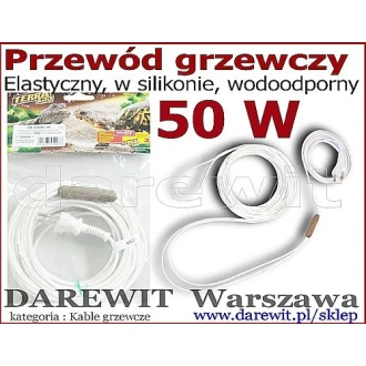 Kabel grzewczy 50W TERRA ZOO petla grzejna silikonowa