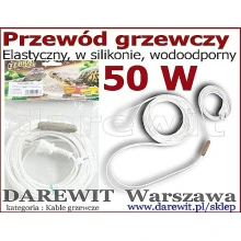 Kabel grzewczy 50W TERRA ZOO petla grzejna silikonowa