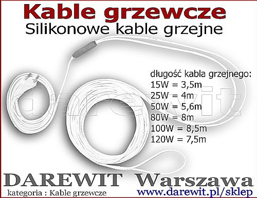 silikonowe kable grzewcze terrarium duży wybór - darewit