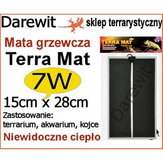 TERRA MAT Mata grzewcza 7W 15x28cm do terrarium z pająkiem wężem
