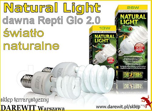 różne moce żarówek Natural Light Exo-terra - darewit sklep