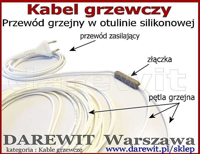 silikonowy przewód grzewczy 120W - darewit
