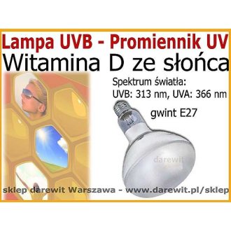  Lampa z UVB 313nm Promiennik UV SUNLUX 160W E27 
