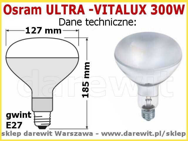 Ultra-Vitalux 300 Watt żarówka promieniowania UV - darewit Warszawa