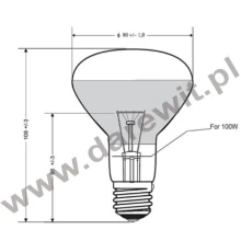 dane techniczne lamp  podczerwieni
