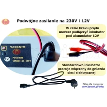 Inkubator wylęgarka jaj Egger zasilanie 230V i 12V