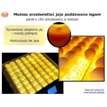 inkubator wylęgarka z podświetlaniem 56 jaj