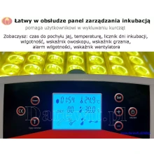 inkubator z panelem zarządzania inkubacją