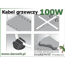 montaż kabla grzewczego 100W w terrarium