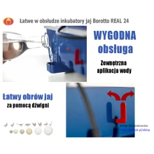 Łatwe w obsłudze inkubatory jaj Borotto REAL 24