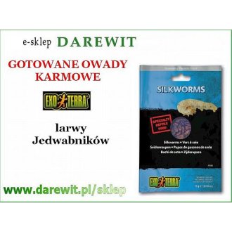 Jedwabniki gotowane Silkworms 15g pokarm EXO TERRA 