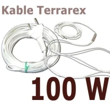 Grzałka silikonowa , Przewód grzejny 100W Terrarex w otulinie z silikonu