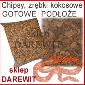 ZRĘBKI KOKOSOWE CHIPSY torba 5L podłoże do terrarium tropikalnego