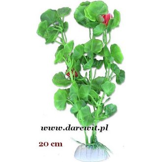 Roślina zielona z czerwonymi kwiatkami 20cm 2B/46z