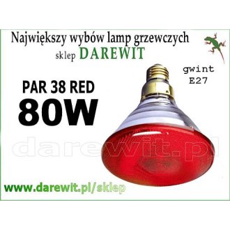 PAR38 Czerwona żarówka E27 80W Spot Color Red Concentra