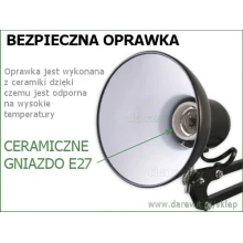 Ceramiczne gniazdo e27 lampy infrared