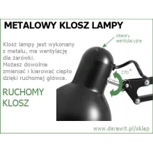 Metalowy klosz lampy infrared