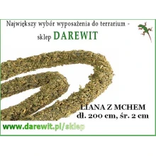Liana z naturalnym mchem. Długość 200cm, Ø 2cm Liana z naturalnym mchem. Długość 200cm, Ø 2cm