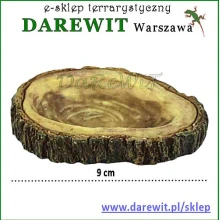 Mała miseczka Terrarex 8,5cm do terrarium - imitacja drewna  