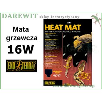 Mata grzewcza 16W 26x28cm dla gadów terrari uniwersalna EXO TERRA