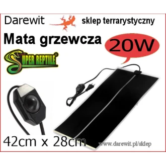 Mata grzewcza 20W z regulacją grzania 42x28cm Super Reptile Terra
