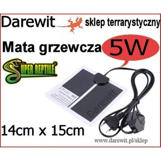 Mata grzewcza 5W z regulacją grzania 14x15cm Super Reptile Heat