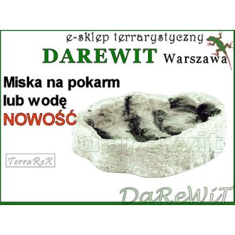 Miska do terrarium na wodę i pokarm 13,5x9,5cm Terrarex Granit