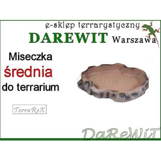 Ale Miska średnia na wodę lub pokarm 14x12,5x2,5cm Terrarex