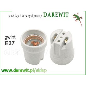 Oprawka ceramiczna E27 do montażu żarówek grzewczych (uchwyt stały)