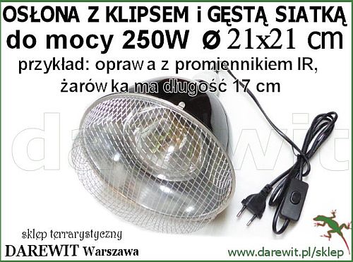 żarówka grzewcza z osłoną trixie 250W fi 21cm - sklep darewit
