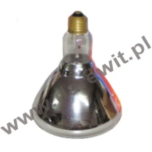 Lampa promiennik 125W daje ciepło, ogrzewa. 