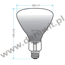 Żarówka grzewcza 175W wymiar