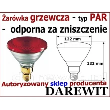 Trwała żarówka z podczerwienią 100W E27