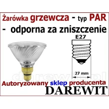 Szerokość gwintu promiennika ciepła