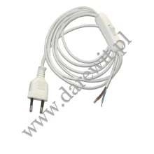 Kabel zasilający do oprawek wyłącznik kołyskowy ON/OFF