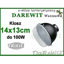 Klosz z gęstą siatką do żarówek terrarium Ø 14x13cm do 100W