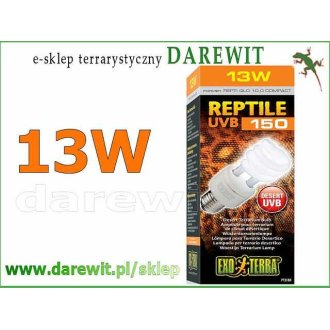 Reptile UVB 150 13W Repti Glo 10.0 Exo Terra dla zwierząt stepowych i półpustynnych 