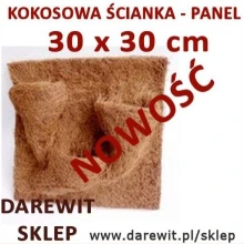 Ścianka kokosowa 30x30cm tło do terrarium Ścianka kokosowa 30x30cm tło do terrarium