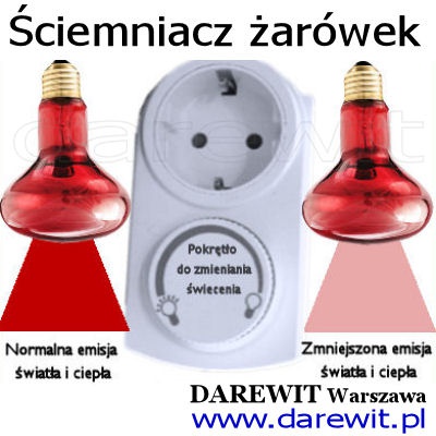 ściemniacz do redukcji grzania żarówek OSZCZĘDNOŚĆ ENERGII - darewit